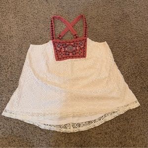 Xhilaration criss cross tank top blouse